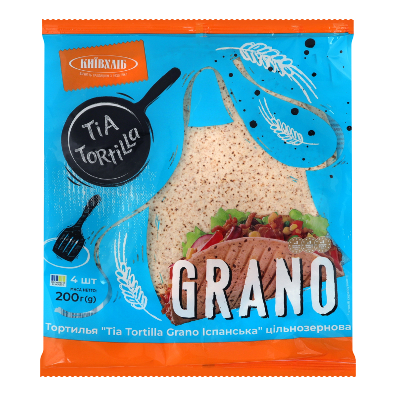 Тортилья цільнозернова Grano Іспанська Tia Tortilla Київхліб м/у