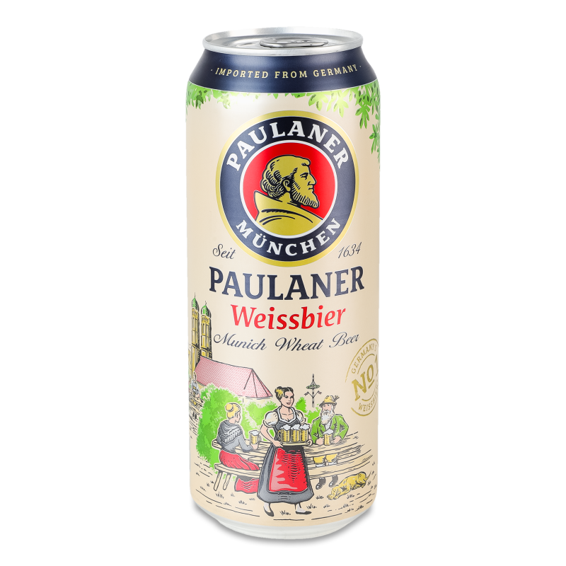 Пиво Weissbier світле 5,5% 0,5л ж/б Paulaner
