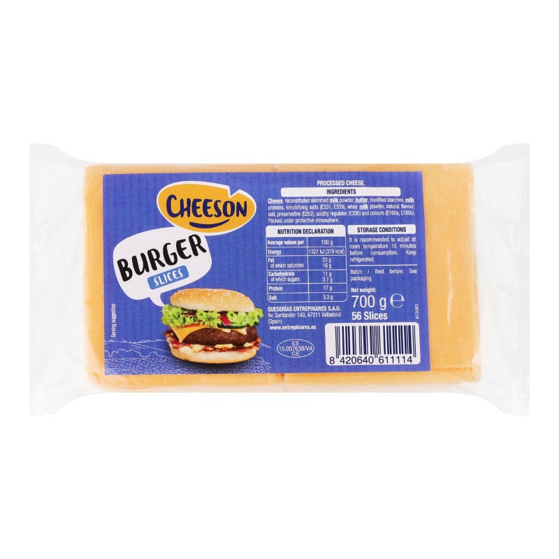 Слайси 41.4% для бургерів з маслом Cheeson м/у