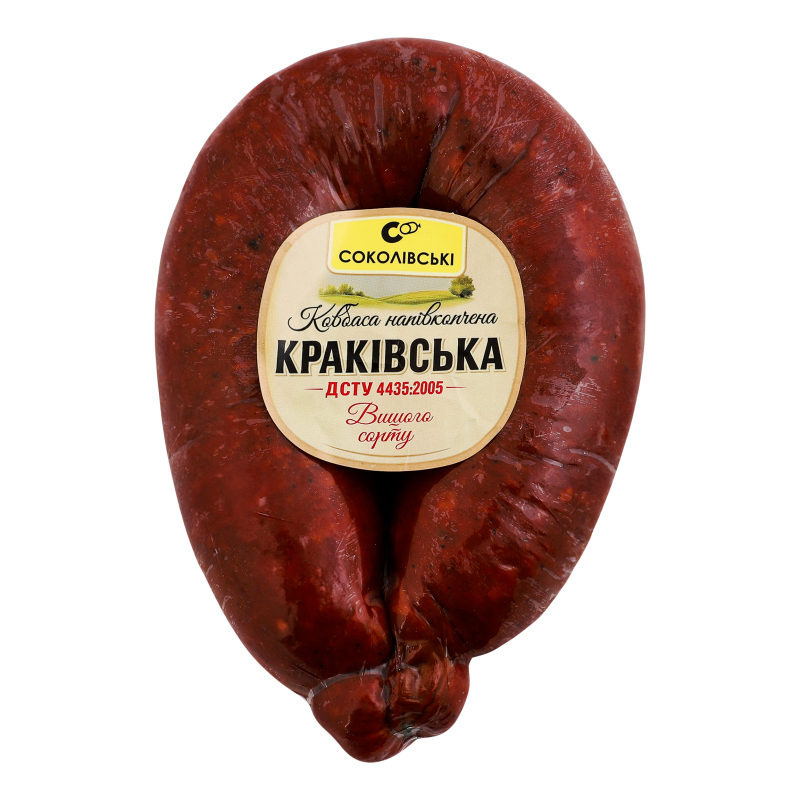 Ковбаса Краківська Соколівські н/к в/с кг