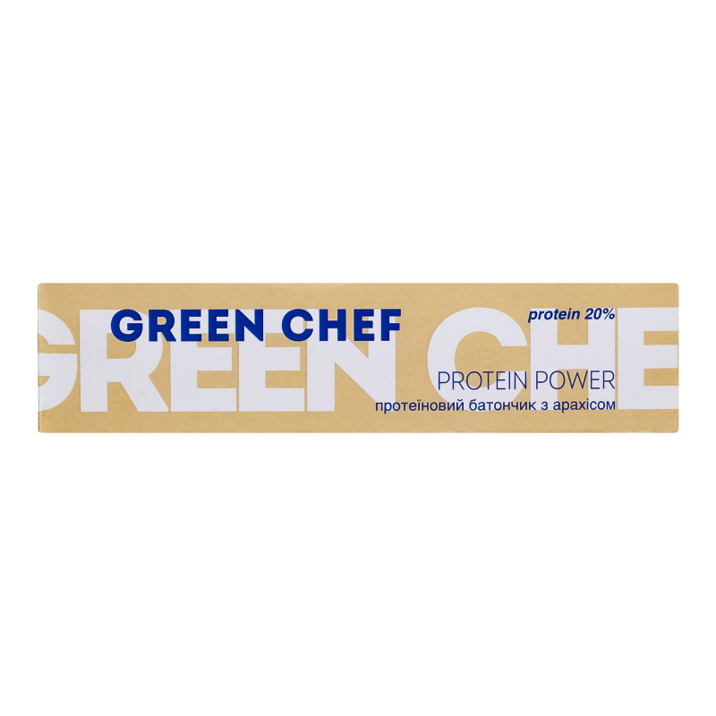 Батончик протеїновий з арахісом з підсолоджувачами Protein power Green Chef к/у