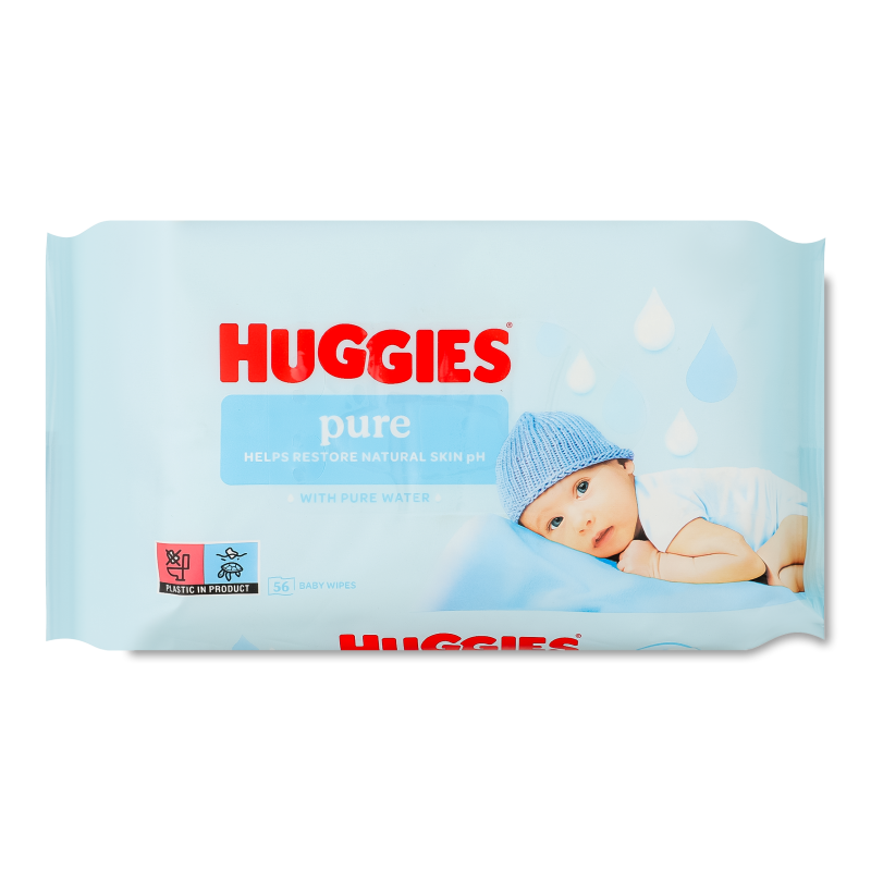 Серветки вологі дитячі Pure 56шт Huggies
