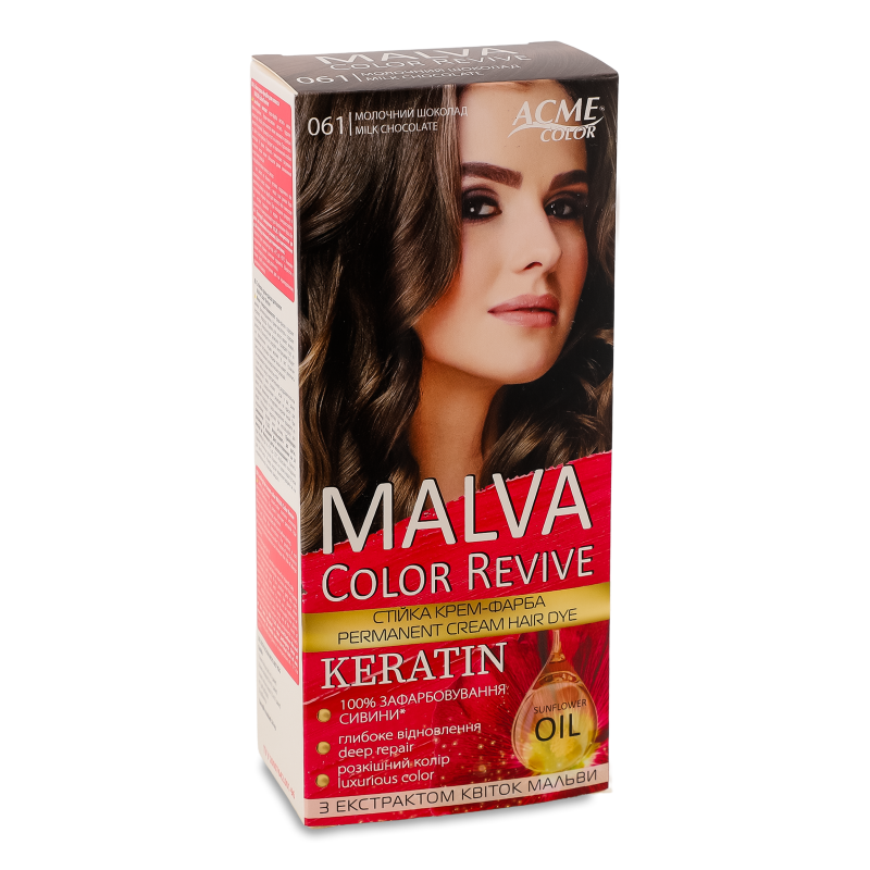 Крем-фарба д/волосся Color Revive 061 молочний шоколад Malva