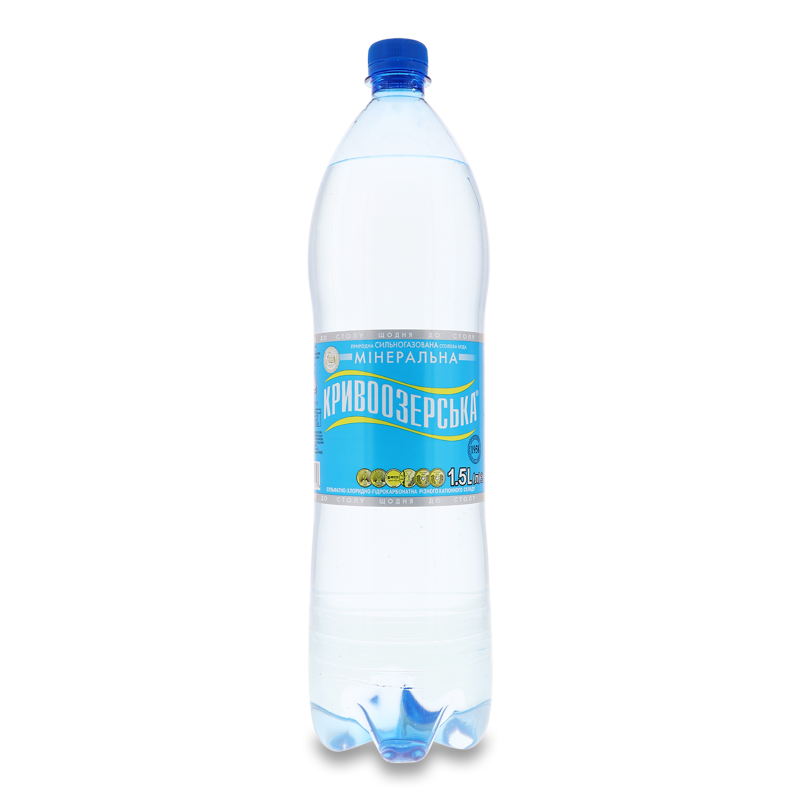 Вода мінеральна сильногазована 1,5л Кривоозерська