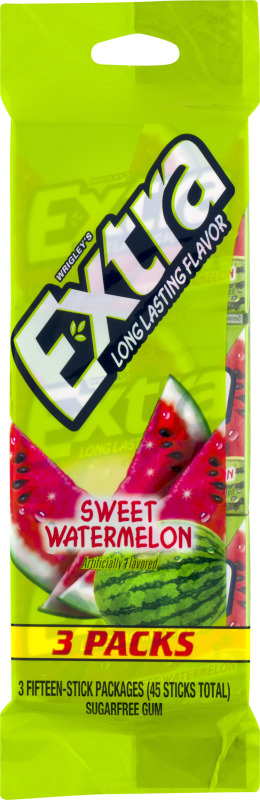 Wrigley's Extra Sugarfree Gum Sweet Watermelon - 3 PK Wrigley's Extra ...