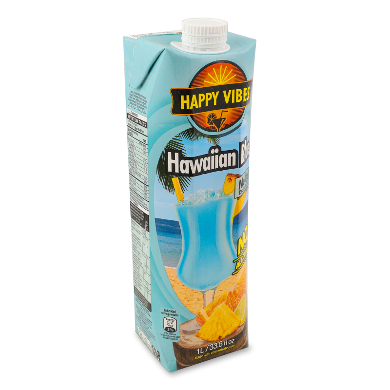 Напій безалкогольний Hawaiian Blue негазований 1л т/п Happy Vibes