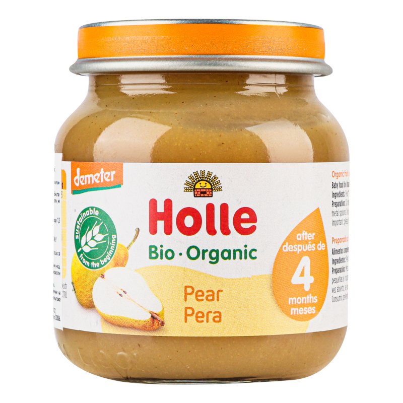 Пюре для детей от 4мес Pear Bio Organic Holle с/б 125г Holle ...