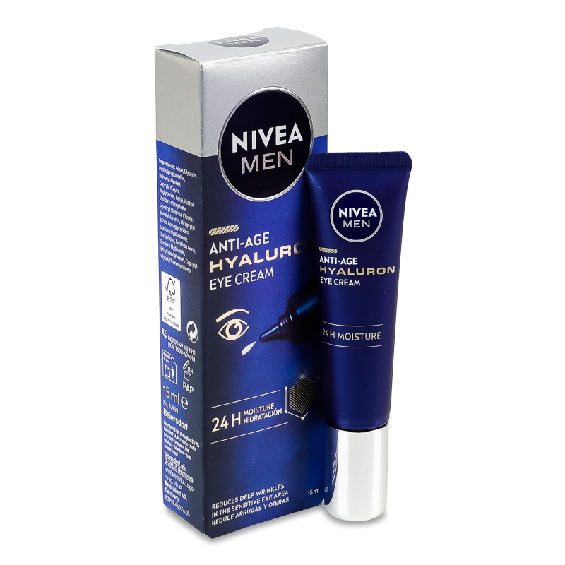 Крем д/шкіри навколо очей Hyaluron антивіковий 15мл Nivea Men