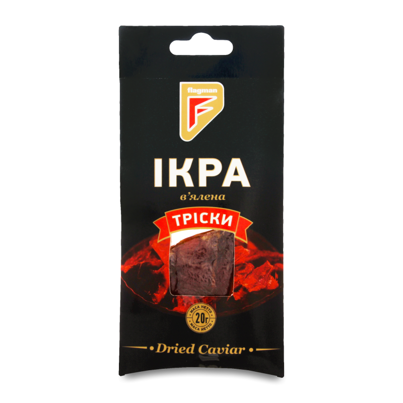 Ікра тріски в’ялена 20г в/у Flagman