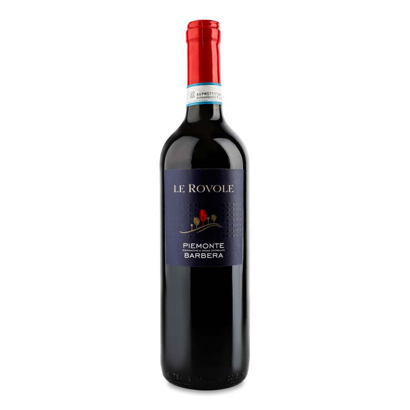 Вино Barbera Piemonte червоне сухе 12,5% 0,75л Le Rovole