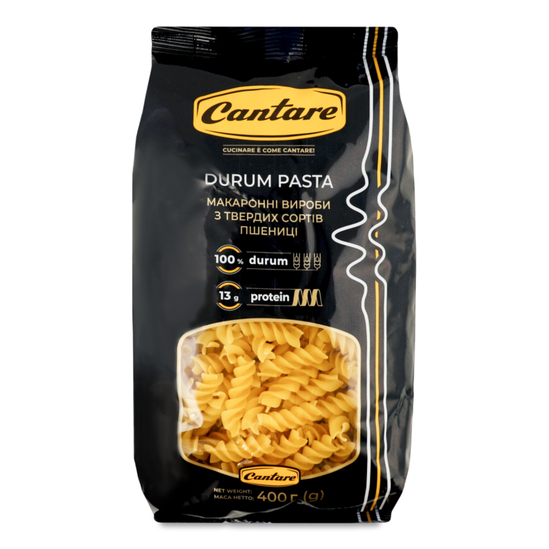 Вироби макаронні Fusilli 400г Cantare