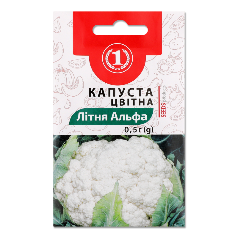 Насіння Капуста цвітна Літня Альфа 0,5г ТМ “1”