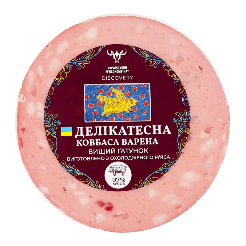 Ковбаса варена Делікатесна Український м'ясокомбінат в/с кг