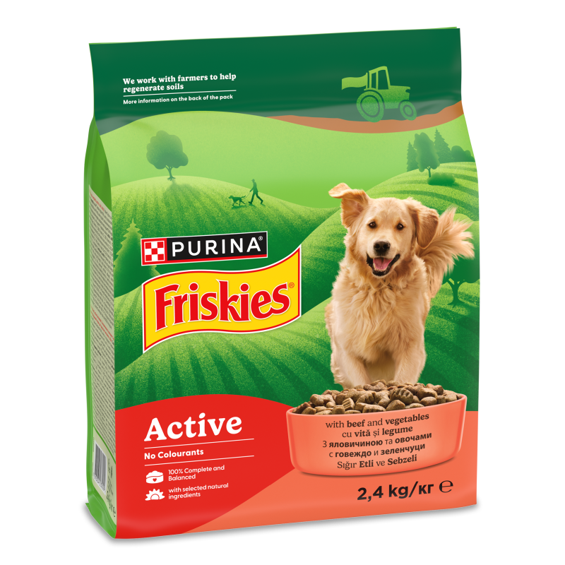 Корм д/собак Active з яловичиною сухий 2,4кг Friskies