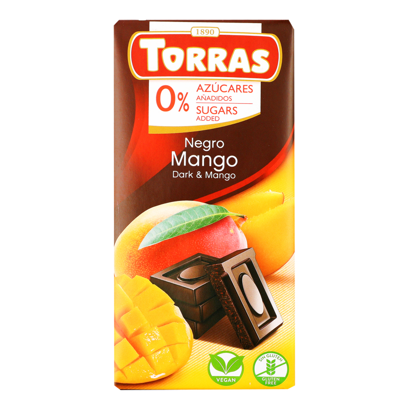 Шоколад чорний з манго без цукру Torras м/у