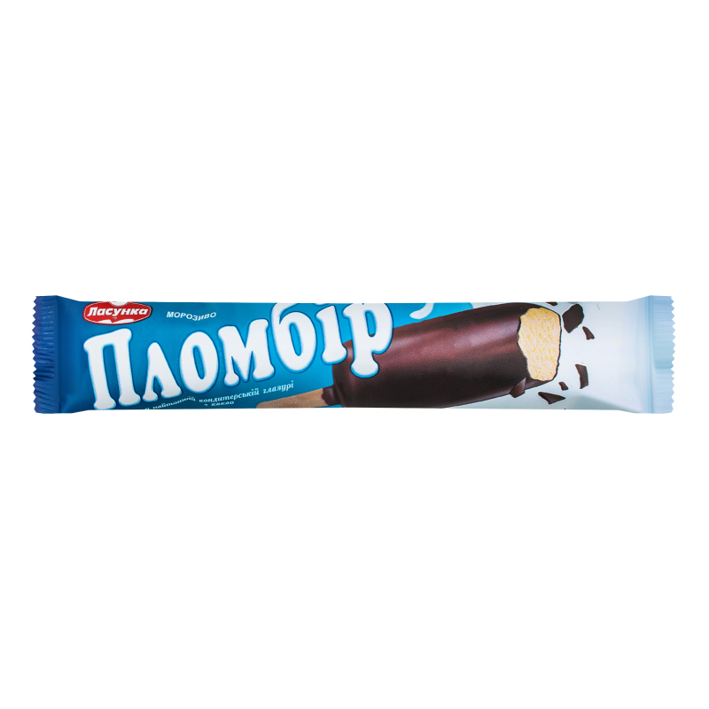 Мороженое 15% пломбир в кондитерской глазури с какао Ласунка м/у