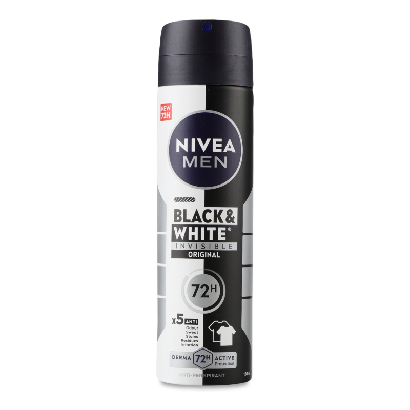 Антиперспірант Black&White Invisible Original спрей 150мл Nivea Men