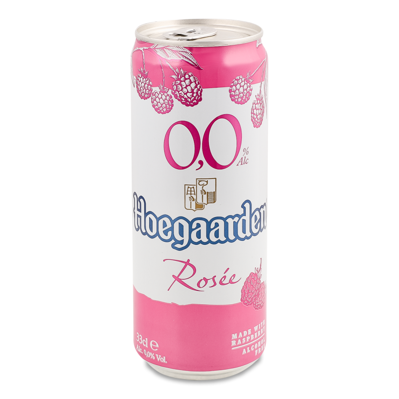 Пиво Роуз світле безалкогольне 0,33л ж/б Хугарден