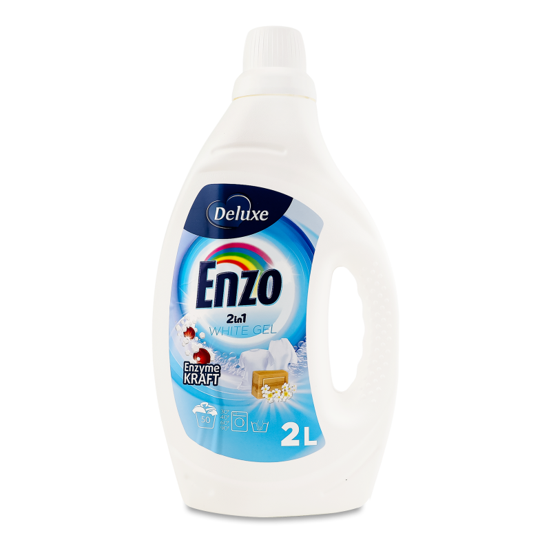 Гель д/прання Enzo 2в1 д/білих речей 2л Deluxe