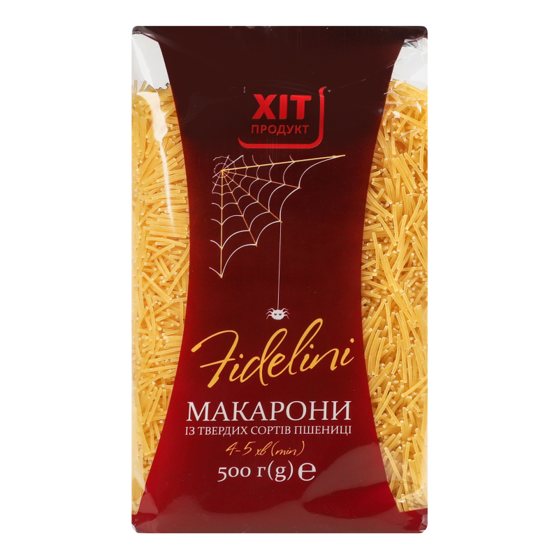 Вироби макаронні з твердих сортів пшениці Fidelini Хіт продукт м/у