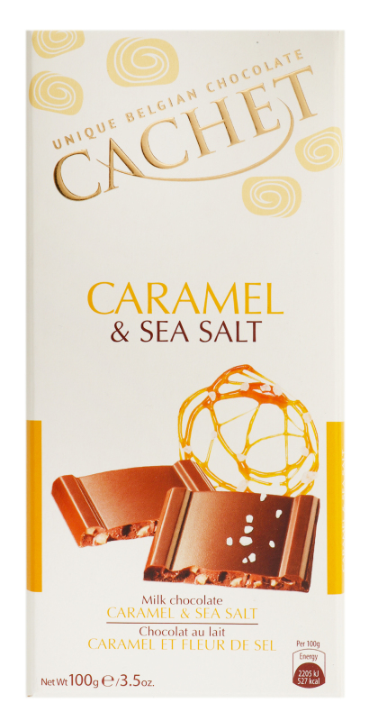 Шоколад Cachet 100г caramel&sea salt