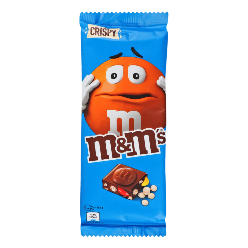 Шоколад молочний з рисовими кульками та кольоровим шоколадним драже Crispy M&M's м/у