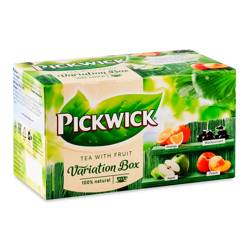 Чай Variation Box Апельсин чорна смородина яблуко персик чорний 20*1,5г Pickwick