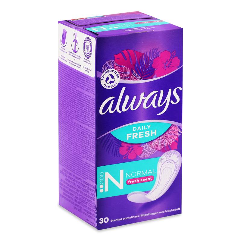 Прокладки щоденні Дейлі Фреш нормал ароматизовані 30шт Олвейс