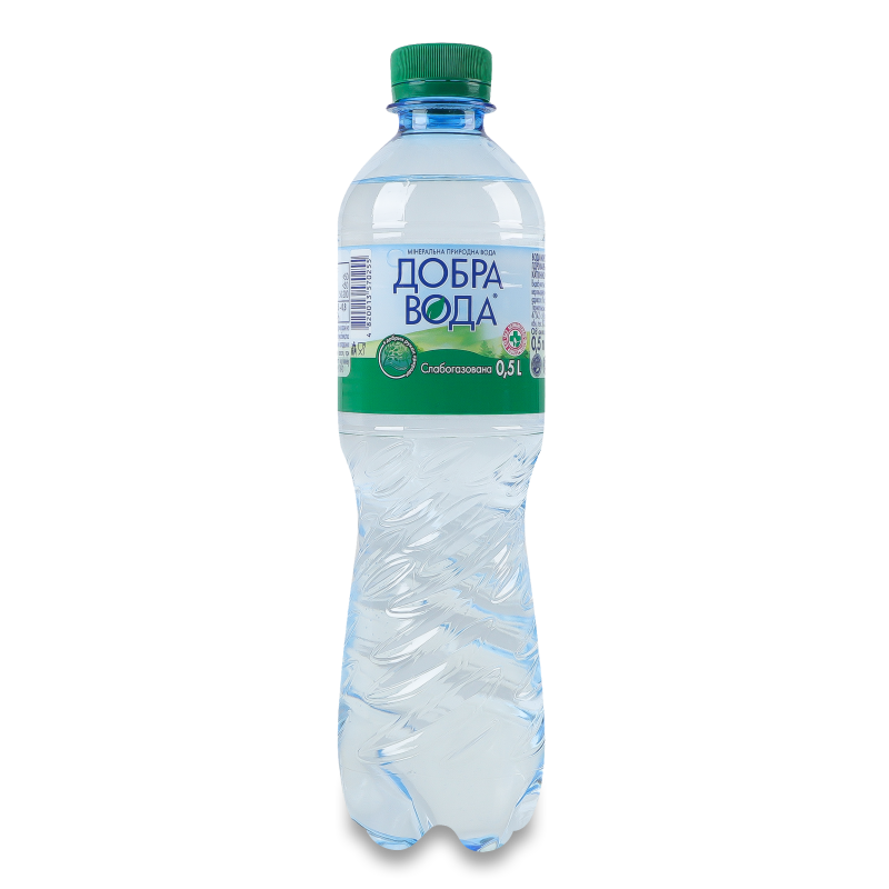 Вода мінеральна слабогазована 0,5л пет Добра вода
