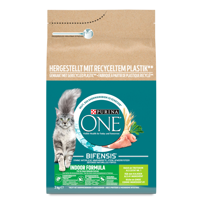 Корм д/дорослих котів Індор формула з індичкою та цільними злаками сухий 3кг Пуріна Ван