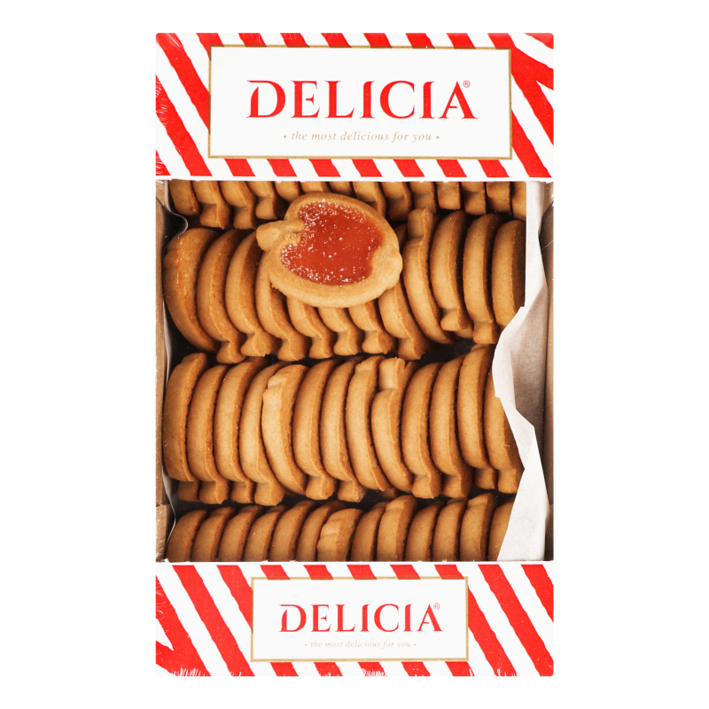 Печиво здобне зі смаком апельсина Райські яблучка Delicia к/у