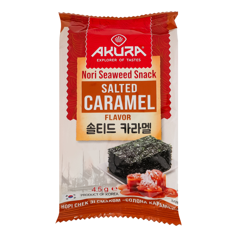 Норі снек Солона карамель Akura м/у