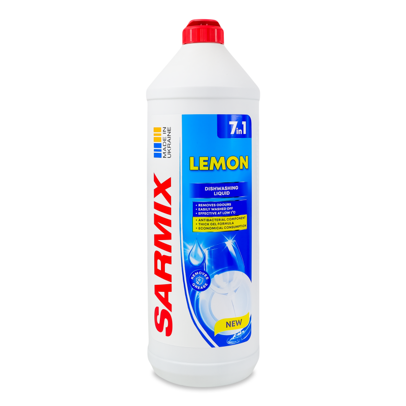 Засіб д/миття посуду Лимон 900мл Sarmix