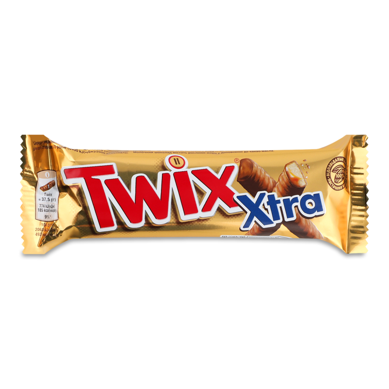 Печиво пісочне Xtra з карамеллю в молочному шоколаді 75г Twix