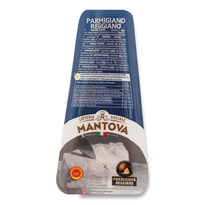 Сир Parmigiano Reggiano ДОП 12місяців визрівання 32% 200г в/у Mantova