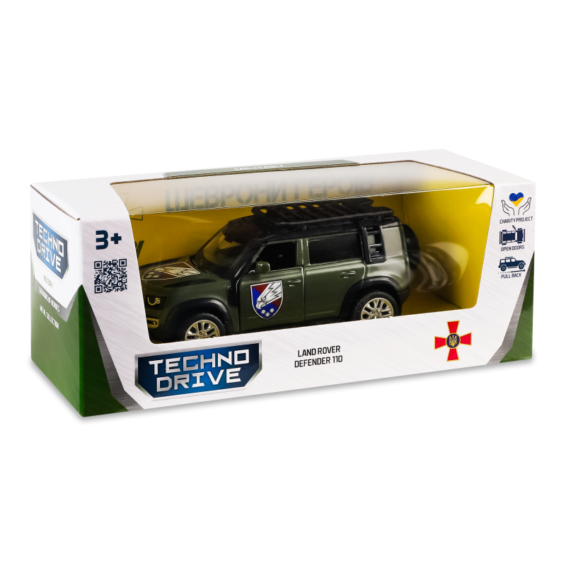 Іграшка Автомодель Шеврони Героїв Ленд Ровер Діфендер 110 25 ОПДБр ТехноДрайв