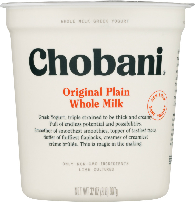 Chobani Greek Yogurt Whole Milk Plain Chobani(894700010434