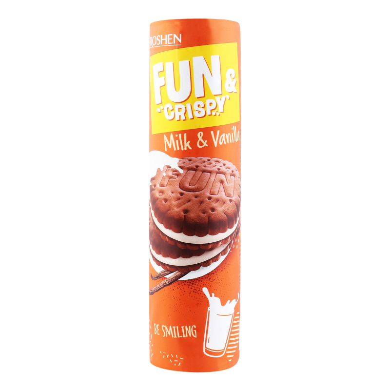 Крекер Milk&Vanilla Fun&Crispy Roshen м/у