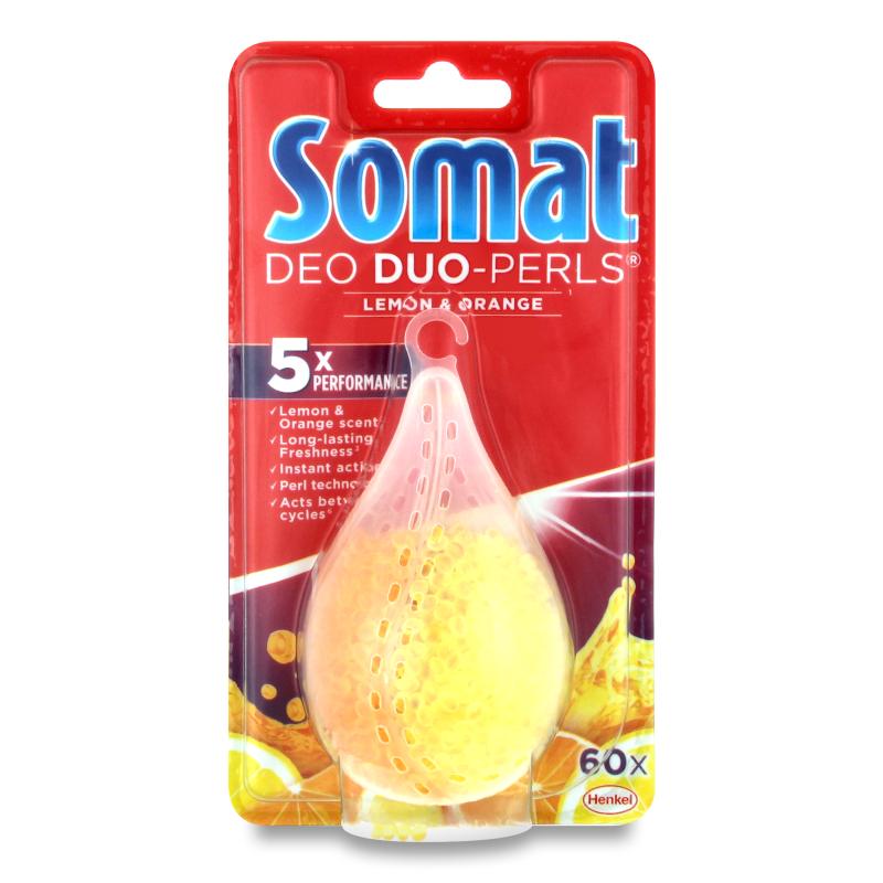 Ароматизатор д/посудомийних машин Deo Pearls Лимон та апельсин 17г Somat
