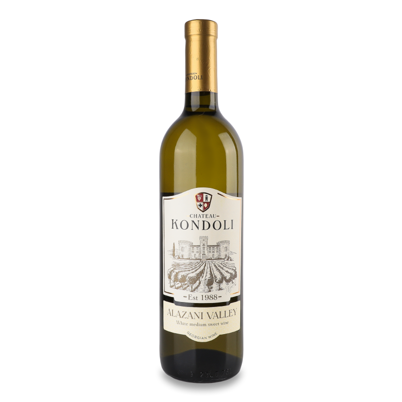 Вино Alazani Valley біле н/солодке 11-13% 0,75л Chateau Kondoli