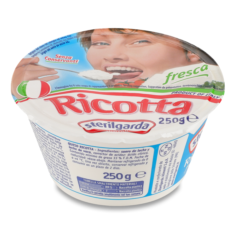 Сир м”який Рікота 10% 250г Стерілгарда