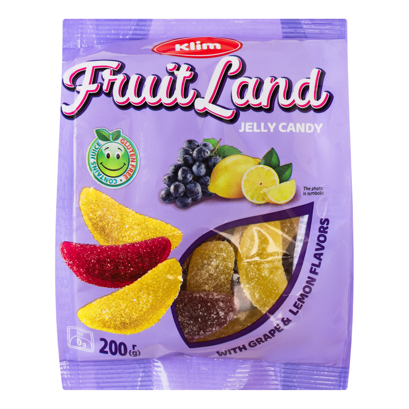 Мармелад желейный Виноград-Лимон Fruit Land Кlim м/у 200г Klim