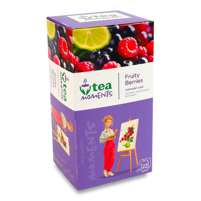 Чай Fruity Berries чорний 22*1,8г Tea Moments