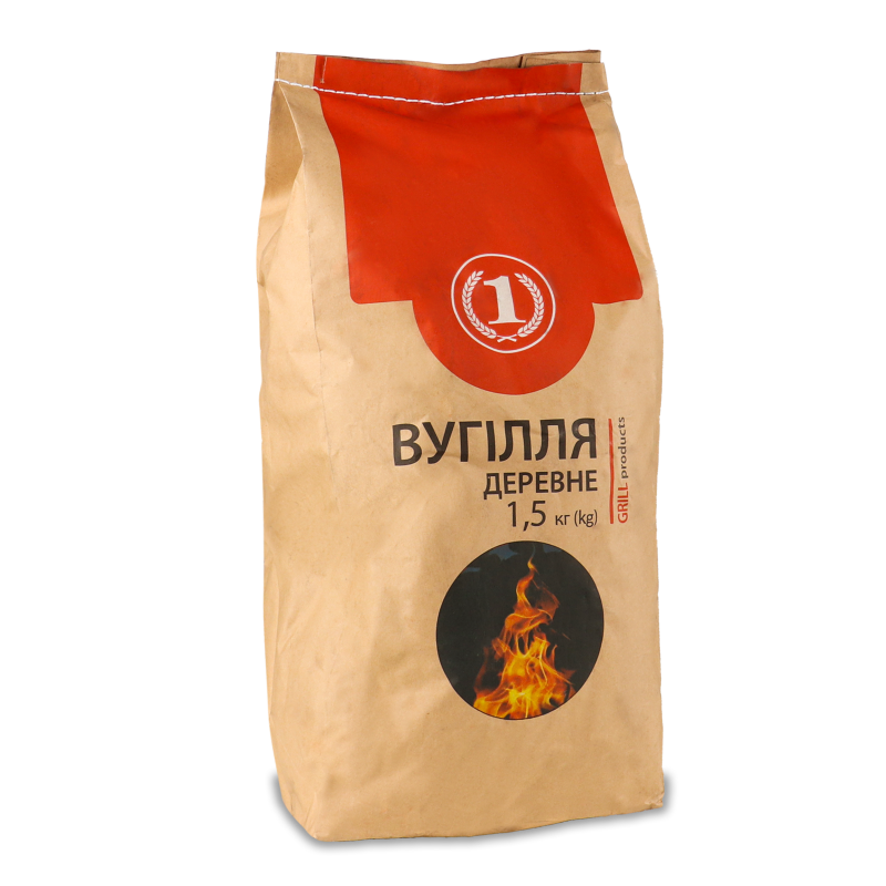 Вугілля деревне 1,5кг ТМ “1”
