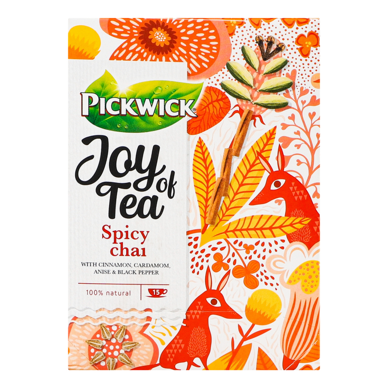 Чай с пряностями ароматизированный Ройбуш Spicy chai Joy of tea Pickwick к/у 15х1.75г Pickwick
