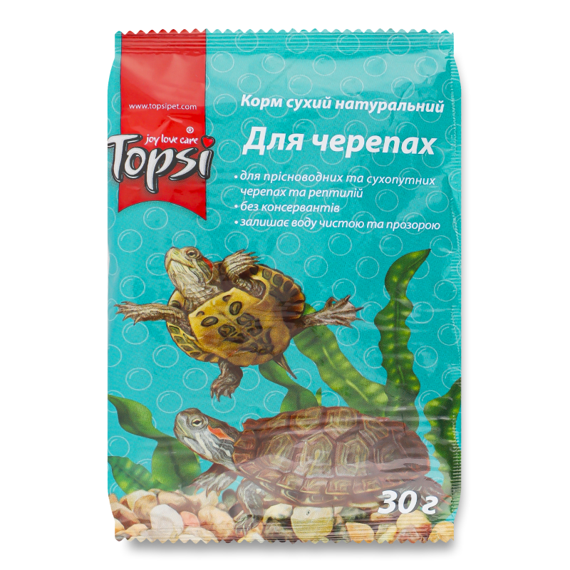 Корм д/акваріумних риб Для черепах 30г Топсі