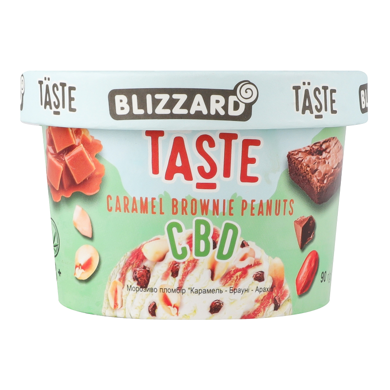 Морозиво 13% пломбір Карамель-брауні-арахіс Taste Blizzard ст