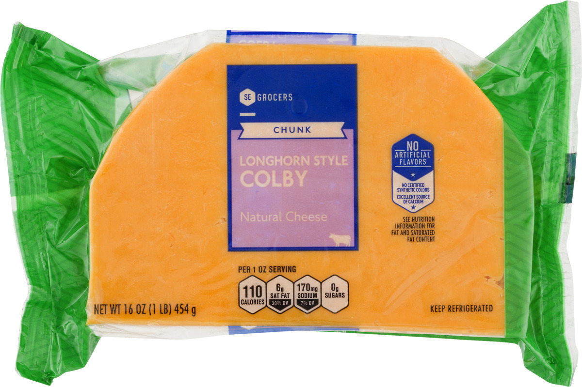 SE Grocers Chunk Longhorn Style Colby Natural Cheese SE Grocers