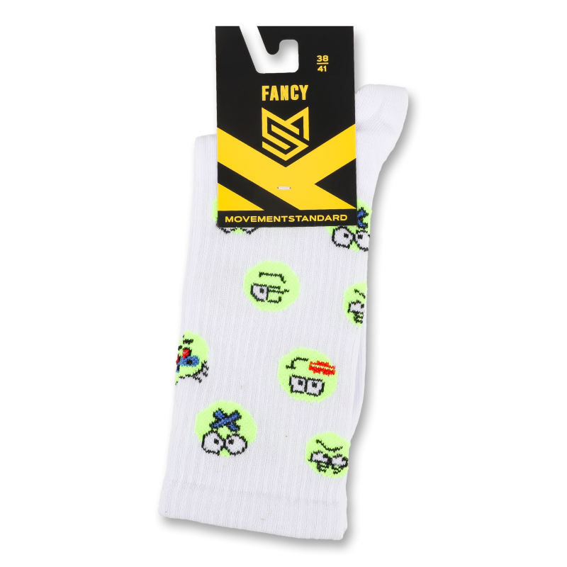 Шкарпетки чоловічі Фенсі Смайл білі р.38-41 M0303S МувментСтандарт