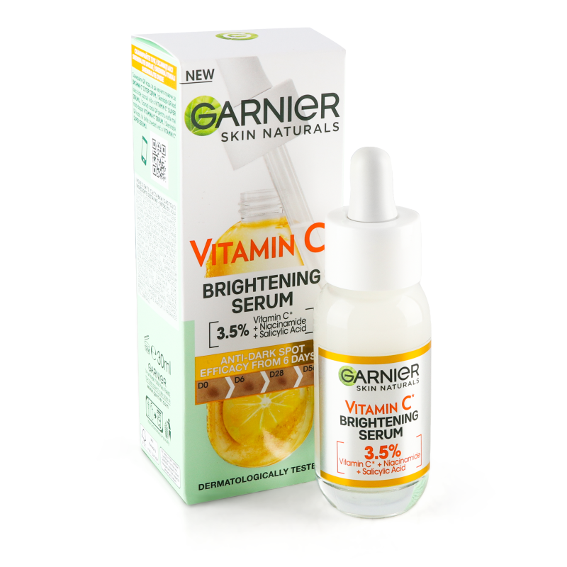 Сироватка д/обличчя Skin naturals Vitamin C д/зменшення видимості пігментних плям вирівнювання тону та сяяння шкіри 30мл Garnier